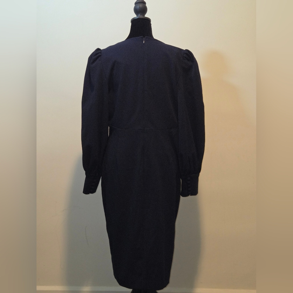 Calvin Klein Dark Blue Long Sleeve Dress - Picture 2 of 3